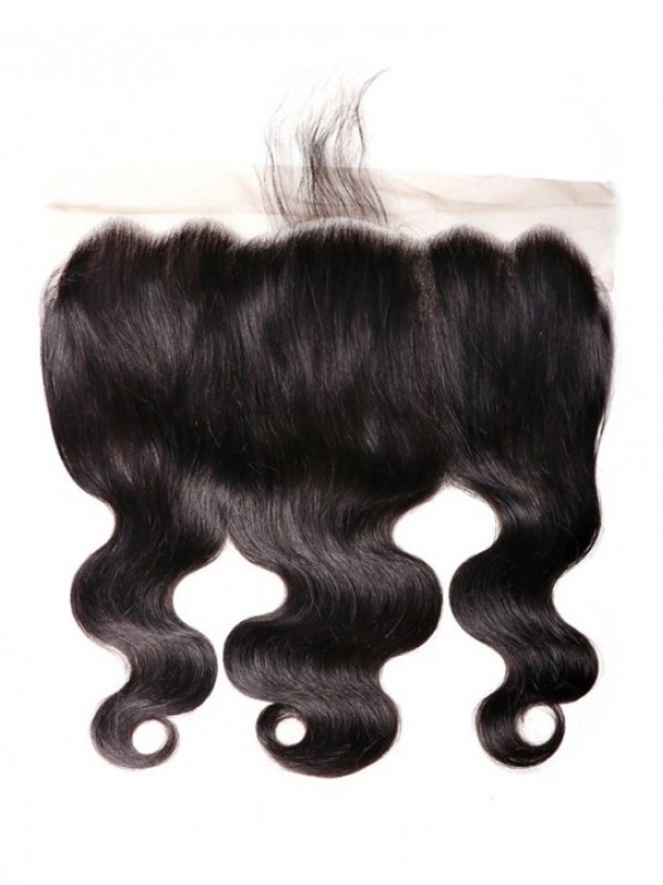 1Pc 6X13 Frontale Del Merletto Dell'Onda Del Corpo Chiusura Dei Capelli 100% Capelli Umani