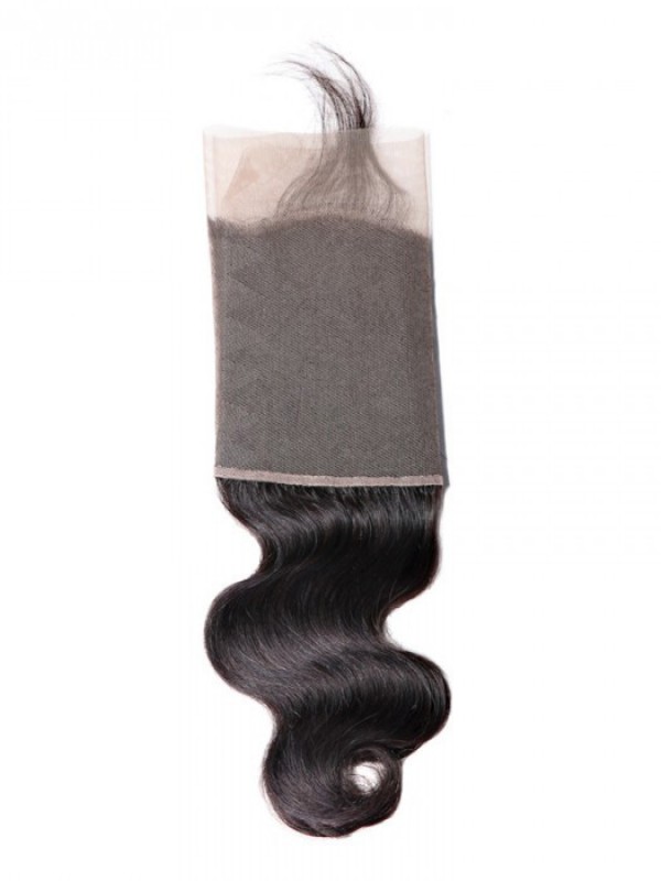 1Pc 6X13 Frontale Del Merletto Dell'Onda Del Corpo Chiusura Dei Capelli 100% Capelli Umani