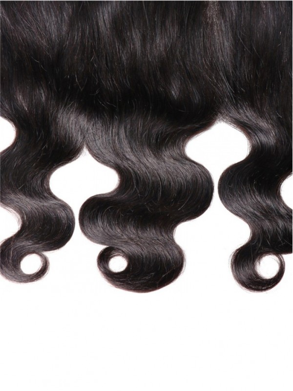 1Pc 6X13 Frontale Del Merletto Dell'Onda Del Corpo Chiusura Dei Capelli 100% Capelli Umani