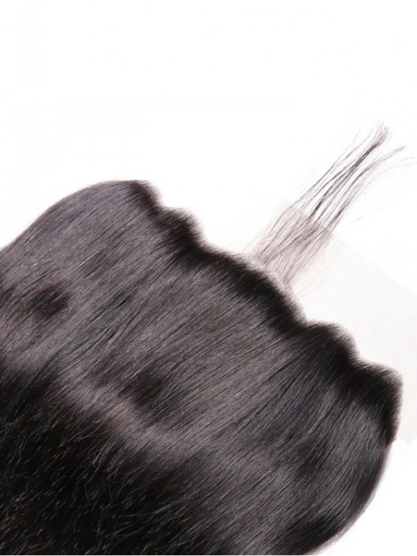 Capelli Lisci 6X13 Chiusura Frontale In Pizzo Con Capelli Del Bambino 100% Capelli Vergini