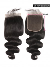 Chiusura A Onda Del Corpo 6*6 Chiusura In Pizzo Chiusura Per Capelli Umani