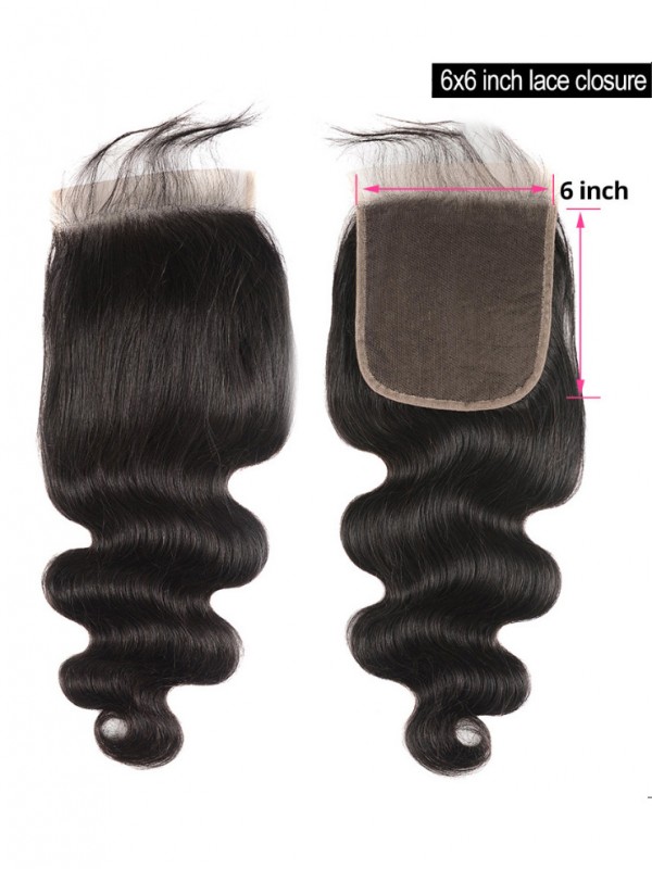 Chiusura A Onda Del Corpo 6*6 Chiusura In Pizzo Chiusura Per Capelli Umani