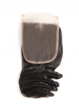 Capelli Vergini Malesi Loose Wave 4 * 4 Chiusura In Pizzo