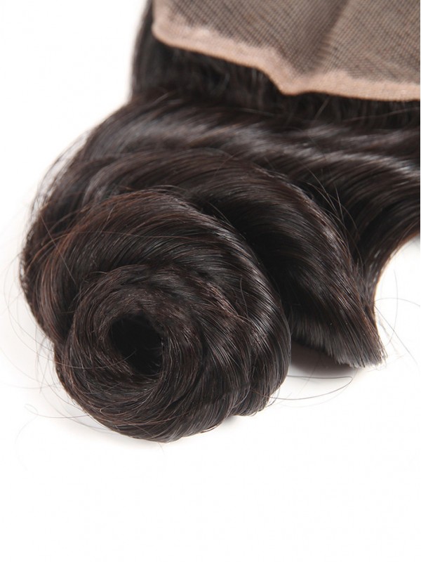 Capelli Vergini Malesi Loose Wave 4 * 4 Chiusura In Pizzo