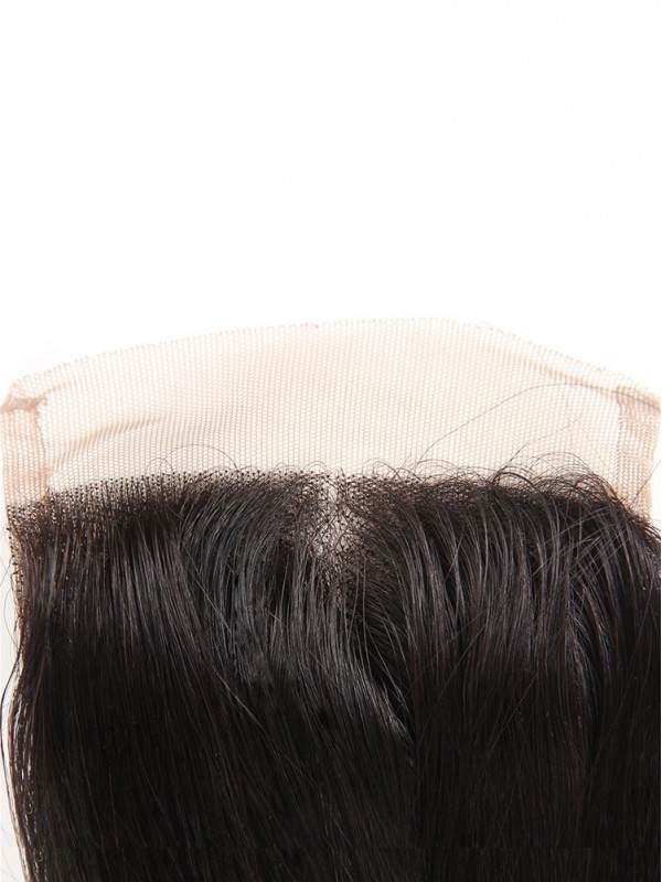 Capelli Vergini Malesi Loose Wave 4 * 4 Chiusura In Pizzo