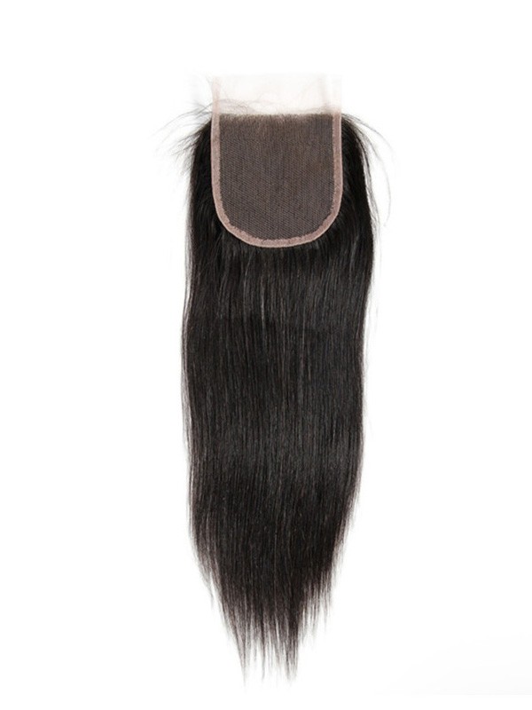 Capelli Vergini Malesi Dritti 4 * 4 Chiusura In Pizzo