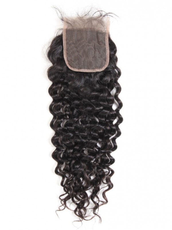 Capelli Naturali Peruviani Con Chiusura In Pizzo 4 * 4