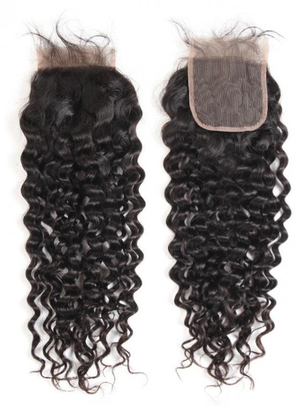 Capelli Naturali Peruviani Con Chiusura In Pizzo 4 * 4