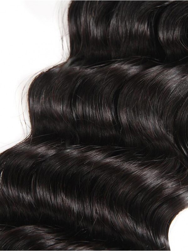 Capelli Umani Brasiliani Sciolti Onda Profonda 4X4 Chiusura In Pizzo 1Pz