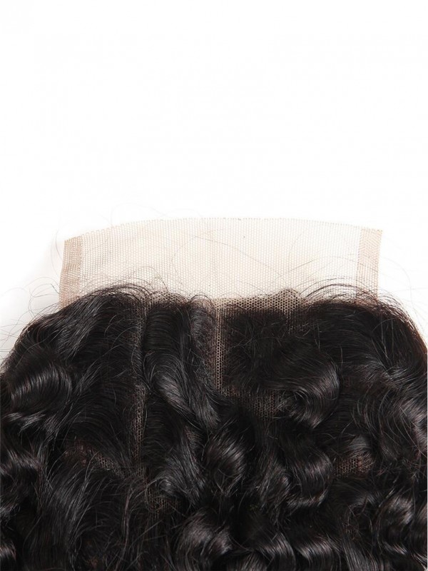 Capelli Vergini Indiani Crespi Ricci 4X4 Chiusura In Pizzo