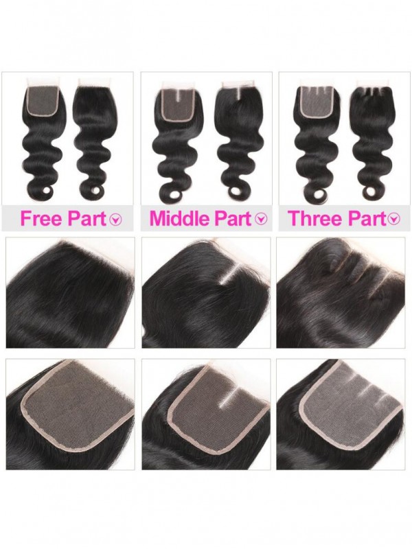 Chiusura In Pizzo Svizzero Per Capelli Umani Con Chiusura In Pizzo Body Wave 5X5