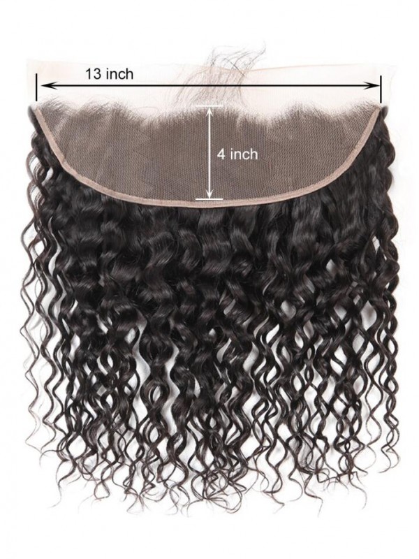 Capelli Non Trasformati Peruviani Frontali In Pizzo Naturale 13 * 4