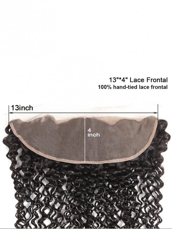Capelli Vergini Peruviani Frontali In Pizzo Riccio Crespo 13 * 4