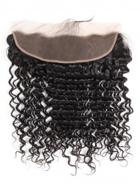 Capelli Vergini Peruviani Frontali In Pizzo Con Onda Profonda 13 * 4