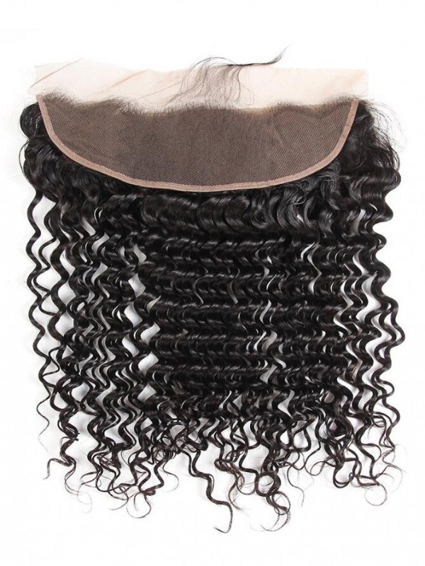 Capelli Vergini Peruviani Frontali In Pizzo Con Onda Profonda 13 * 4