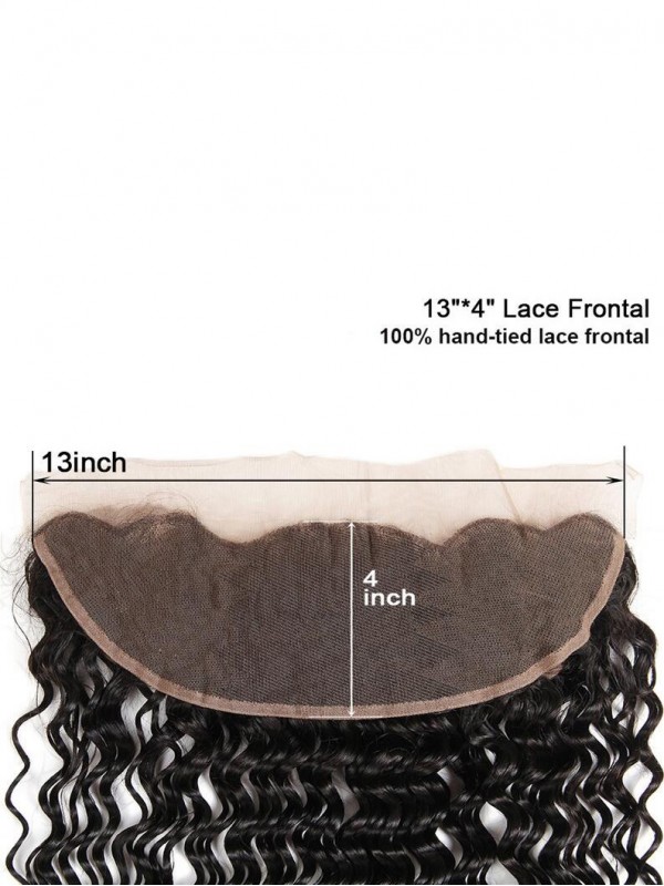 Capelli Vergini Peruviani Frontali In Pizzo Con Onda Profonda 13 * 4