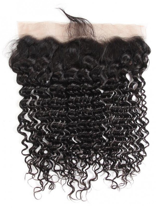Capelli Vergini Peruviani Frontali In Pizzo Con Onda Profonda 13 * 4