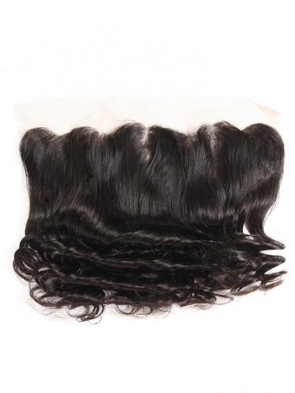 Capelli Umani Peruviani Frontali In Pizzo Sciolti 13 * 4