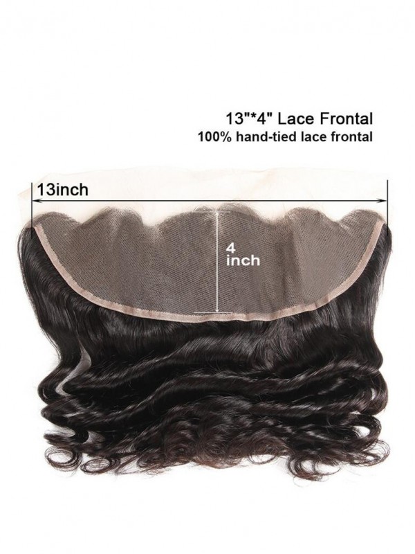 Capelli Umani Peruviani Frontali In Pizzo Sciolti 13 * 4
