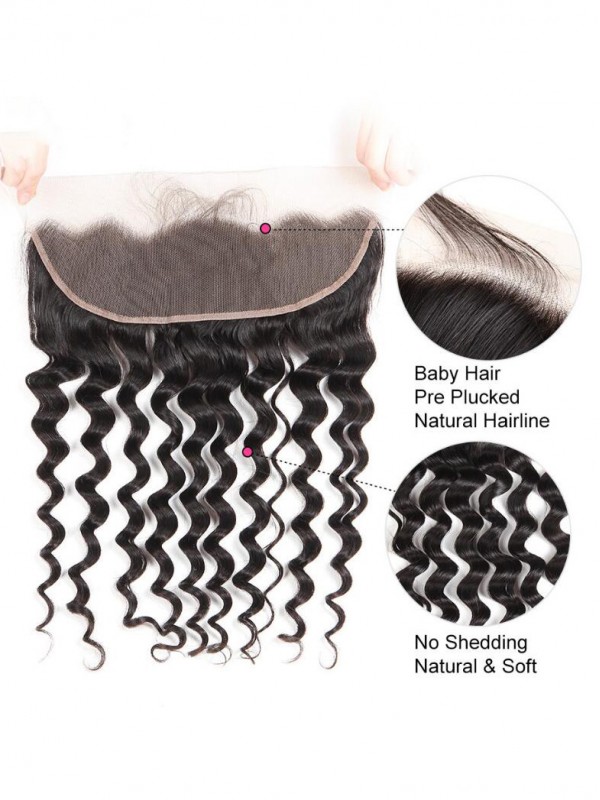 Capelli Vergini Brasiliani Con Onda Profonda Sciolta 13 * 4