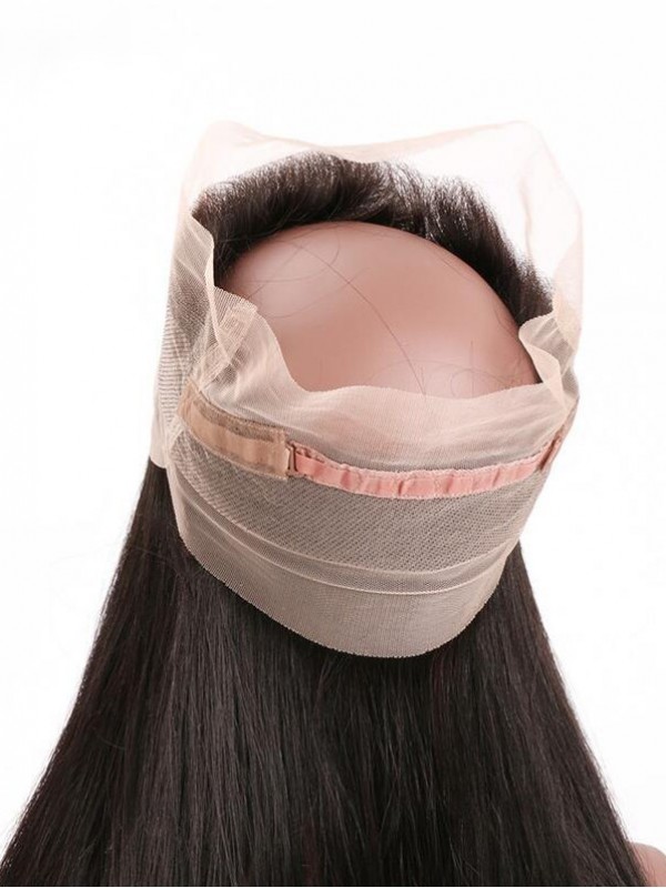 Capelli Vergini Umani Lisci Brasiliani 1Pc 360 Frontale In Pizzo