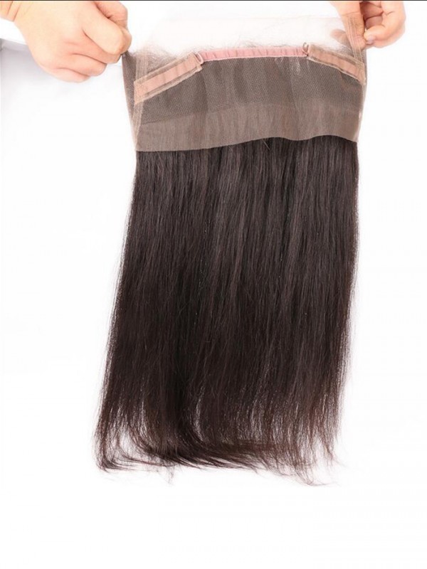 Capelli Vergini Umani Lisci Brasiliani 1Pc 360 Frontale In Pizzo