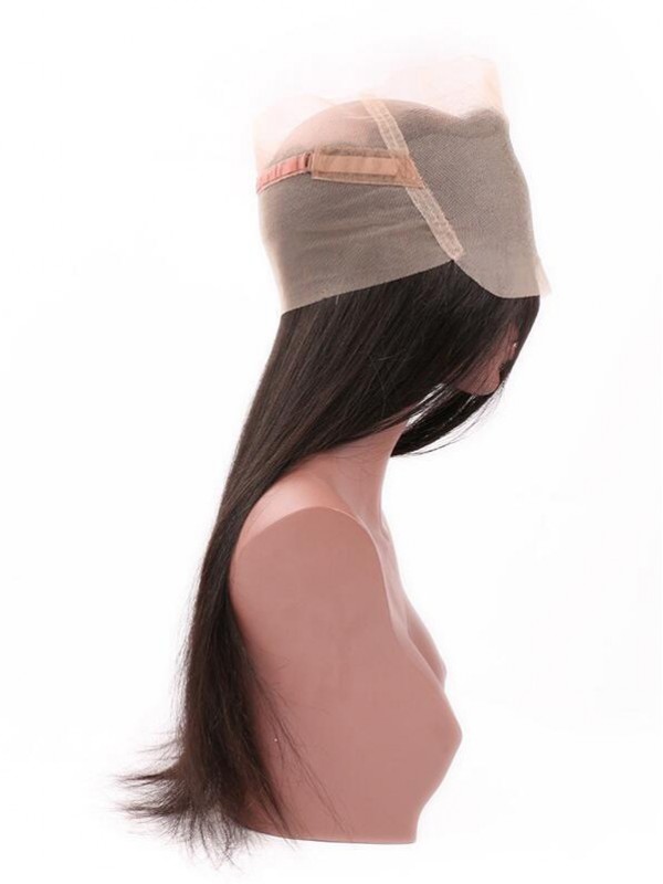 Capelli Vergini Umani Lisci Brasiliani 1Pc 360 Frontale In Pizzo