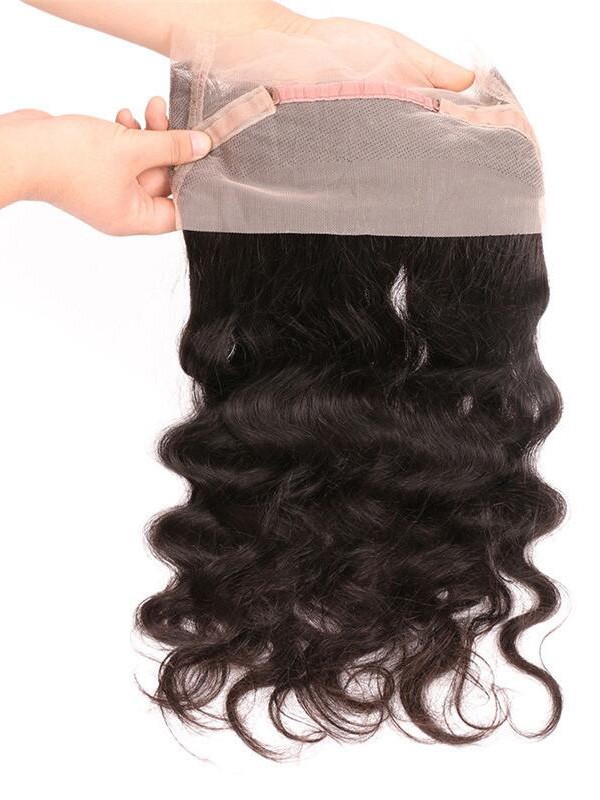 Capelli Vergini Brasiliani Dell'Onda Del Corpo 1Pc 360 Frontale In Pizzo