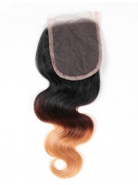 Capelli Vergini Brasiliani 1B/4/27 Chiusura In Pizzo Per Il Corpo Capelli Umani Ombre