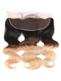 Brasiliano Body Wave 13X4 Pre Pizzicato Frontale In Pizzo Con Capelli Del Bambino Ombre 1B/4/27