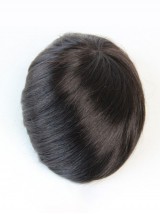 Toupee Da Uomo Monofilamento 6" Capelli Umani Remy Fini 7" X 9" Parrucchino