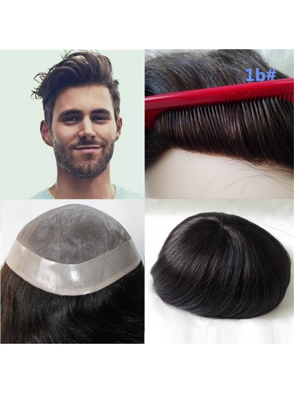 8" x 10" Toupee Da Uomo Taglia Colore 1B
