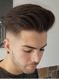 8" x 10" Parrucca Per Parrucchino Da Uomo Con Capelli Umani Dimensione Della Base Della Pelle Super Sottile