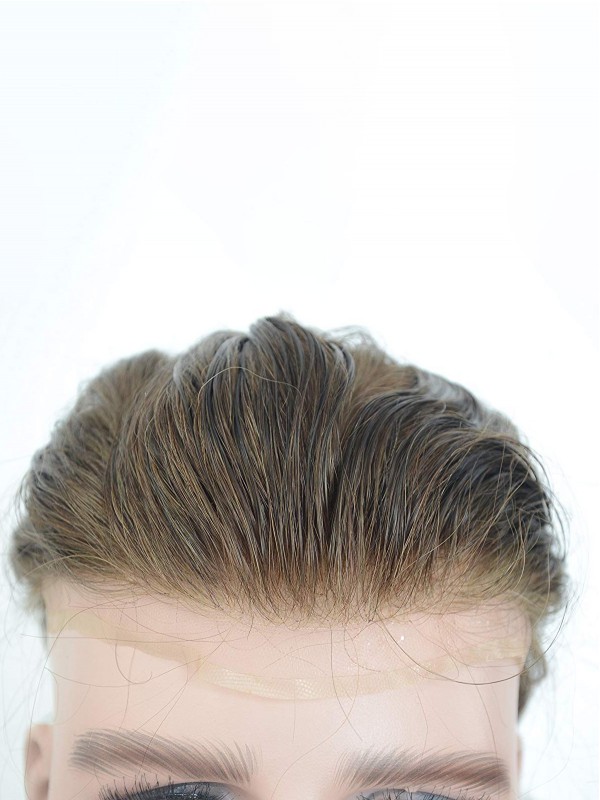 8" x 10" Toupee Di Capelli Umani Per Uomo