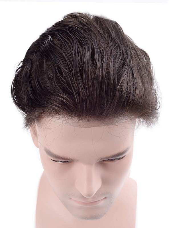 8" x 10" Pezzi Di Capelli Umani Toupee Da Uomo