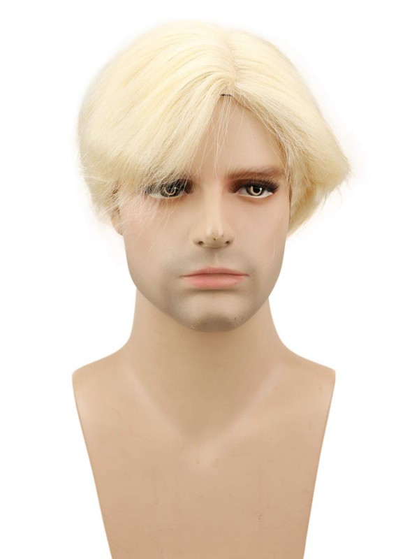 8" x 10" Toupee Da Uomo In Pizzo Pieno Di Capelli Umani Veri Europei