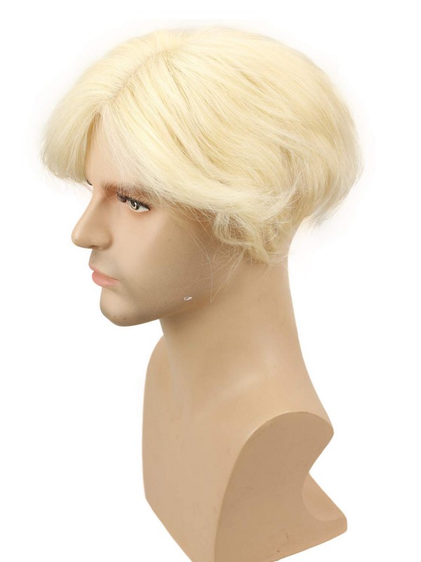 8" x 10" Toupee Da Uomo In Pizzo Pieno Di Capelli Umani Veri Europei