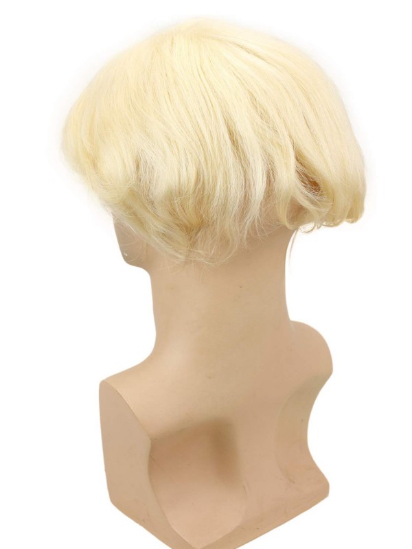 8" x 10" Toupee Da Uomo In Pizzo Pieno Di Capelli Umani Veri Europei