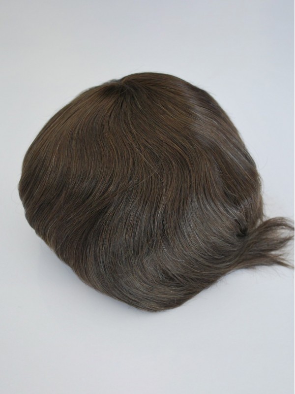 Sistema Di Parrucchino Per Parrucchino Da Uomo Marrone Scuro 100% Capelli Umani