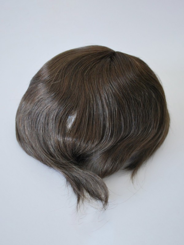 Sistema Di Parrucchino Per Parrucchino Da Uomo Marrone Scuro 100% Capelli Umani