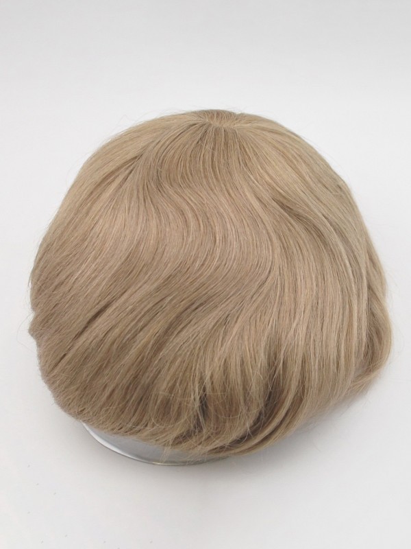 Toupee Biondo Per Capelli Umani Da Uomo