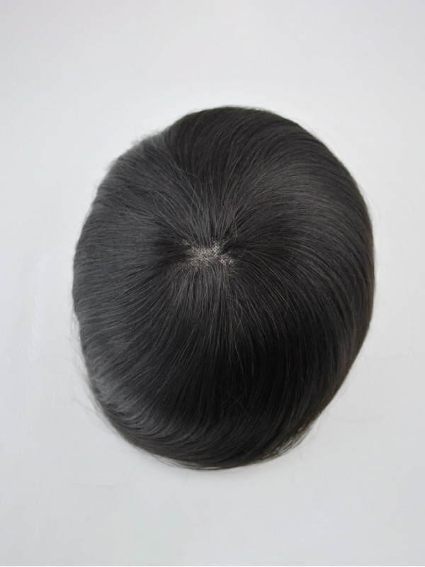 8" x 10" Toupet Mono Nero Per Uomo