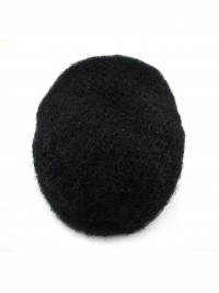 8" x 10" Parrucca Riccia Legata A Mano Per Toupet Da Uomo Nero