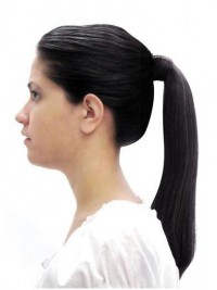 Coda Di Cavallo Sintetica Da 14 "Diritta Facile Da Attaccare Per Le Donne