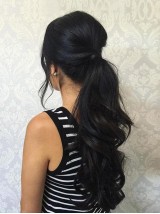 18" Loose Wave Big Volumn Coda Di Cavallo Sintetica Facile Da Attaccare