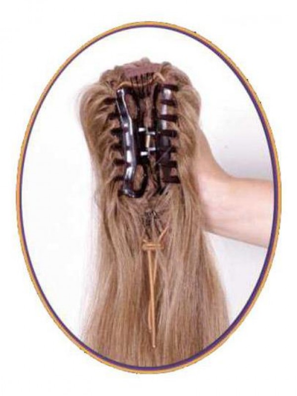 Coda Di Cavallo Sintetica Da 18 "Dritta Easy Claw Per Attaccare La Coda Di Cavallo Per Le Donne