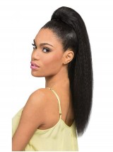 Coda Di Cavallo Di Capelli Umani Di Remy Lunga Dritta Lunga 18" Yaki Facile Da Attaccare