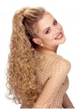 Cartella Da 24" Extra Lunga Con Coda Di Cavallo Sintetica Riccia Profonda