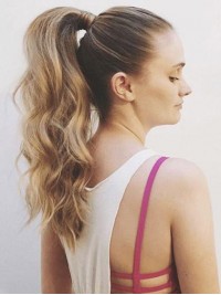 Coda Di Cavallo Di Capelli Umani Di Remy Di Bella Onda Naturale Facile Da Attaccare