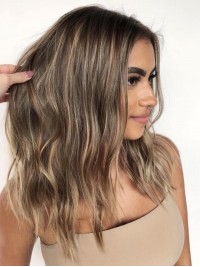 Parrucche Per Capelli Umani Con Pizzo Ondulato Lungo 18 Pollici